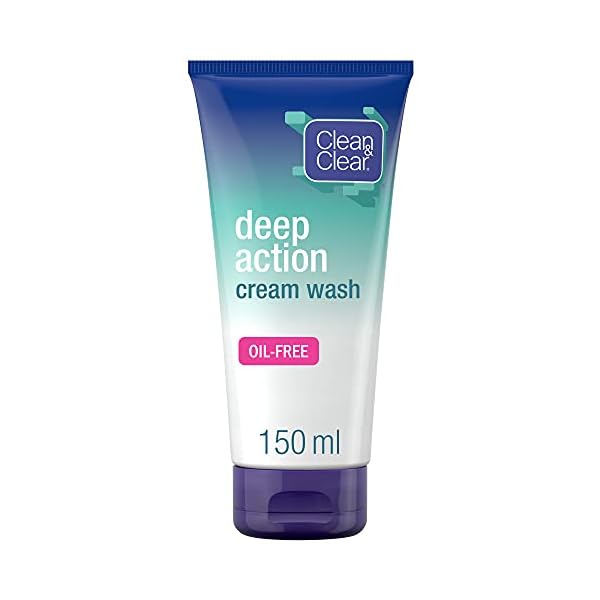 Clean-Clear-2201275-Deep-Action-Oil-Free-Cream-Wash-150ml Clean & Clear 2201275 Deep Action Oil-Free Cream Wash, 150ml