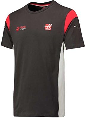 Haas American Team Formula 1 Motorsports Gray 2017 Team T-Shirt (Medium)