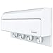 .Gideon Indoor 4-Line Laundry Retractable Clothesline – Wall Mounted Clothes Dryer with 4 Bonus Hanging Hooks - Instantly Adds 40 Feet of Drying Rack Space – 10 Free Clothespins Included [UPGRADED]