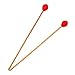 Yolyoo Medium Hard Yarn Head Keyboard Marimba Mallets with Maple Handles,Pack of 2 Blue (Red)
