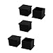 uxcell Rubber Square Shape Furniture Table Leg Foot Cover Cap 38mm x 38mm 5 Pcs Black