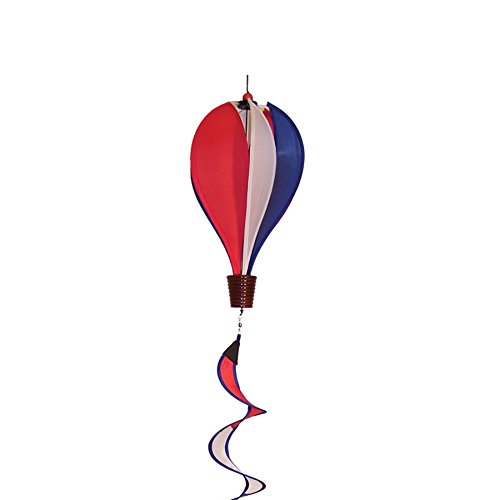 In the Breeze Mini Red White and Blue Hot Air Balloon Wind Spinner