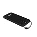 Moxnice Power Bank 10000mAh Slim Portable Charger Built-in Micro USB Cable External Battery Charger Pack Fast Charger Compatible iPhone& Android Devices (Black)