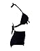 HDE Women Vintage 50s Pinup Girl Rockabilly High Waist Retro Bikini Swimsuit Set (Black, Large)