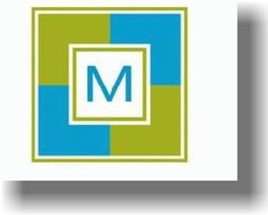 Paparte Note Cards (726 Blue and Green Block Initial)