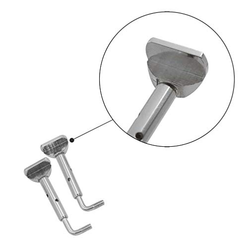 Yunzee Violin Chin Rest Screws Portable Musical Instrument Replacement Accessory Violin DIY Chin Clamp Screw Violin Bracket Tool,Silver - Thumbnail 7