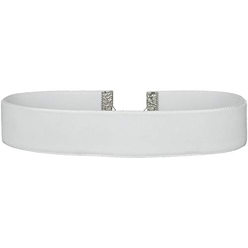 Twilight's Fancy 7/8 22mm Plain Velvet Ribbon Choker Necklace (White, Small)