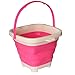 Playkidz Collapsible Buckets, Set of 3 Compact 2-Liter Silicone Folding Pails with Handle Great for Camping, Backpacking, Cleaning, Car Wash, Fishing, Party Drinks, Kids Beach Play & More Ages 3+