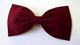 Solid Burgundy Wine Hair Bow- Barrette, Alligator Clip, or Headband