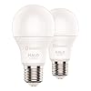 HALO HHA19089BLE40A-2PK 60-Watt Equivalent A19 Dimmable Adjustable CCT (2700K-5000K) Wireless Light Home, White (2-Pack…