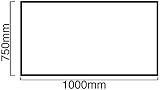 SIA Toughened Glass Splashback 1000x750mm Black view 2