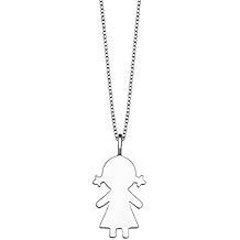 Women's Engravable 925 Sterling Silver Polished PD 14x22 Polished Girl Charm on 18