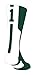 TCK Player Id Dark Green/White Number Crew Sock (#1 - Single Sock, Small)