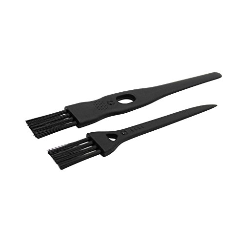 Electric Shaver Cleaning Brushes Razor Cleaner Set Nylon Bristles PP Handle - Set of 8 (Black)