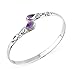 11.70gms, 3.20ct Genuine Amethyst .925 Silver Overlay Handmade Fashion Cuff Bangle Jewelry