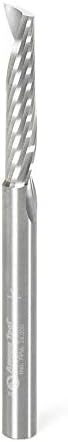 Amana Tool 51497 Metric SC Spiral O Single Flute, Plastic Cutting 6 D x 30 CH x 6 SHK x 75mm Long Up-Cut CNC Router Bit with Mirror Finish