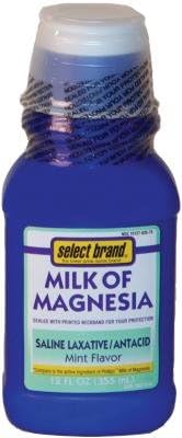 Milk Of Magnesia Select Brand Liquid Mint Flavor Saline Laxative( Pack of 3 )