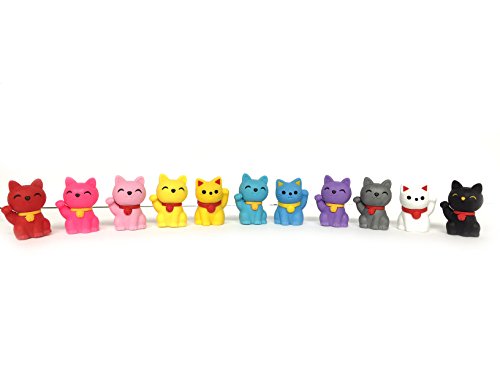 Iwako Japanese Pencil Erasers - 12pcs Lucky Cat (Welcome Cat) - Limited Edition only at Tokyo Japanese Outlet