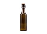 Beer Bottles - 750 mL Amber Flip-Tops - Case of 12