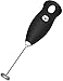 Vremi Handheld Milk Frother Wand - Battery Operated Coffee Frother and Foam Maker with Steel Whisk for Italian Cappuccino or Latte - Electric Hand Whisk for Egg Whites Mini Smoothie Blender - Black