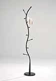 1 X Black Metal Walnut Wood Hall Tree Coat Hat Rack (Office Product)