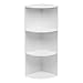 IRIS USA Small Spaces Wood, Bookshelf Storage Shelf, Bookcase, 3-Tier - Corner, White,596326