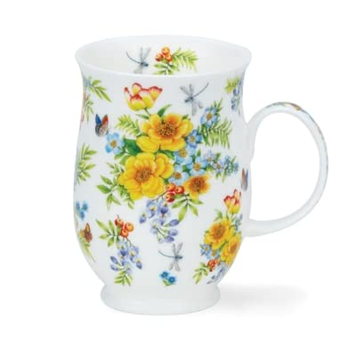 DUNOON Floral Garden Suffolk Shape Mug 0.3 Litre (Yellow)