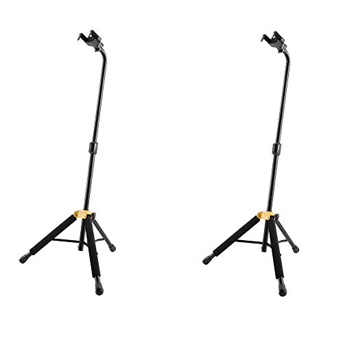Hercules GS414B Plus Auto Grip System Guitar Stand 2 Pack Bundle