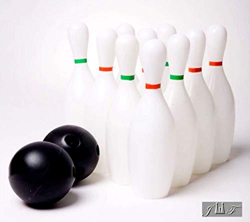 JEWELS FASHION Cute Mini Bowling Set of 10 Pins and 1 Ball (1 Pack) - Thumbnail 2