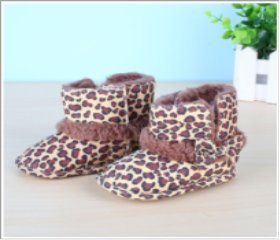 Baby Boots Premium Soft Sole Bow Anti-Slip Mid Calf Warm Winter Infant Prewalker Toddler Snow Leopard Boots Itaar