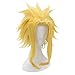 COSPLAZA Cosplay Wigs Yellow Golden Medium Length Hero Cosplayer Cosplay Costume Wig