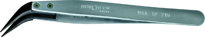KD89 Horotec MSA12.715 - Aluminium Tweezers with Curved and Thin Carbon Fibre Tips, aluminium