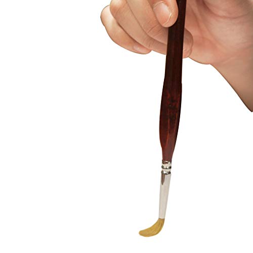 OOKU Detail Paint Brush Set 6 Pc - Professional Tiny Minature Fine Detail Brushes for Art Painting, Face Painting, Miniatures, Detailing, Model Craft Art Painting - Black Wooden Handle