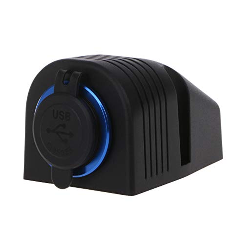 Sixsons Dual USB Car Charger Converter Adapter Fast Charger Socket Car Charger Base Convertor Waterproof Car Charge Electric Plug USB Socket LED Voltmeter for Car Truck Motorcycle Boat ATV