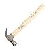 Amazon Basics Hickory Wood Handle Claw Hammer, 8 oz, Silver, Beige