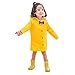 Age 2-10 Years Kids Hooded Button Down Long Jacket Bow Lightweight Raincoat