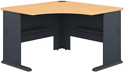 Bush Business Furniture Series A 48W Corner Desk in Beech and Slate