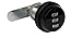 Admiral Locks Combination Cam Lock (1-1/8 Inch, Black Pack of 2)