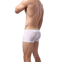 Laxier 2 Pack of Men Boxer Briefs Transparent