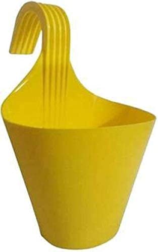 FEDDE Plastic Hanging Planter, Multicolour, 2 PSC