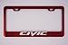 Honda Civic Mirror Red License Plate Frame