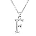 MMTTAO Initial Necklace 26 Letters Alphabet Monogram Charm Pendant Necklace for Women Girls Gifts Silver Plated Personalized Letter Necklace A-Z