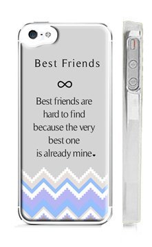Best Friends Quote iPhone 5 Case - "Best friends are hard to find because the very best one is already mine" Chevron iPhone 5s Case with Best Friends Quote