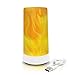 LED Flame Effect Light Bulb: USB Rechargeable Battery Operated Flame Bulb Lamp - Upside Down Effect - 200 Lumen – Flickering Fire Lights for Indoor/Outdoor Use - 1 Pack