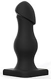 Double Bump Anal Plug by Lynk Pleasure Products (Black, 6.5'') - Anal Sex Toy for Men and Women - Thick Butt Plug with Realistic Tip and Bubble Shaft - Made for Maximum Comfort and Easy Penetration