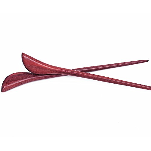 1PC wooden hair pin stick rosewood hair fork - Thumbnail 2