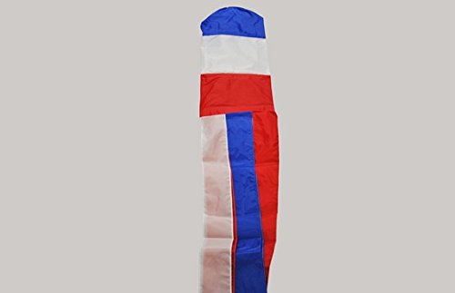 Flagtex French Flag Windsock 150cm Weather Resistant Polyester Garden Windsock France Tricolore Design Outdoor Decoration Wind Indicator Patio Garden 60 inch Wind Direction Windsock