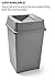 Rubbermaid Commercial Products Untouchable Square Swing Lid for 35G & 50G Containers, Gray (FG266400GRAY)