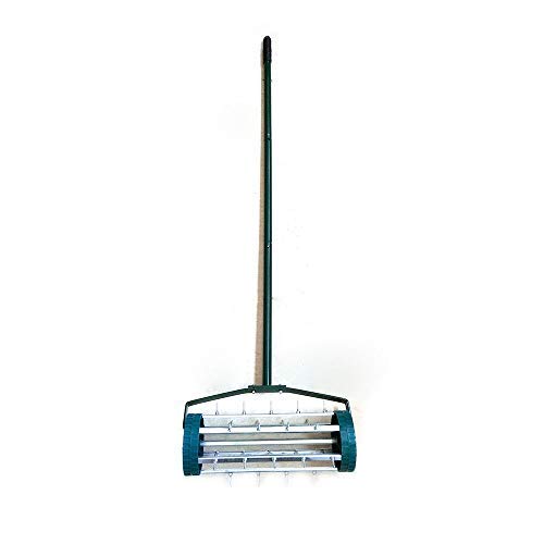 KANING Lawn Aerator Roller,Heavy Duty Aerator Roller Spike Tool with Steel Handle Garden Yard Home Grass USA Stock