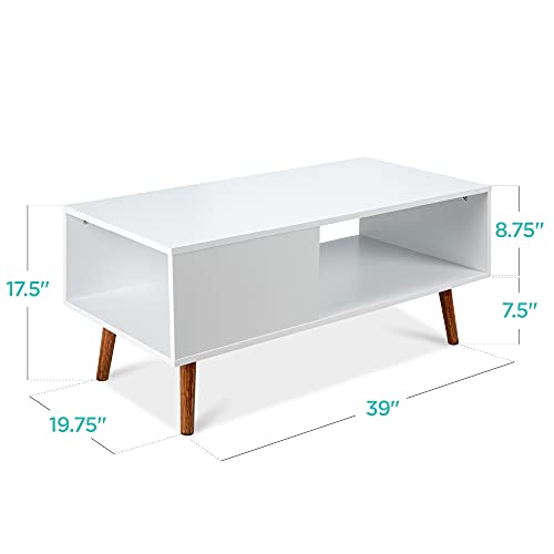 Best Choice Products Wooden MidCentury Modern Coffee Table, Accent Furniture for Living Room